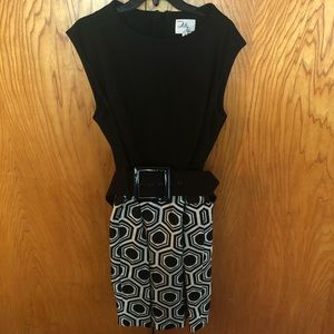 Milly Belted Business Casual/Cocktail Dress